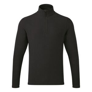 Premier Unisex Adult Recyclight Quarter Zip Fleece / Black